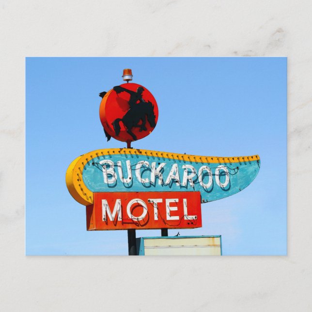 Cartão Postal Buckaroo Motel Sinal, Tucumcari, N.M. (Frente)