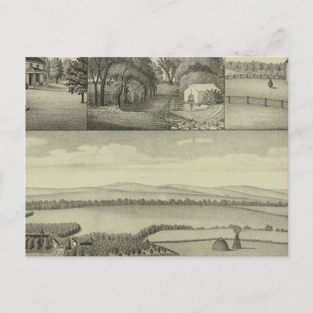 Cartão Postal Buckeye Fazenda, Chase County, Kansas (Frente)