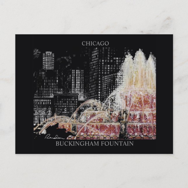 Cartão Postal Buckingham Fountain Cartão-postal Randsom Keith Ar (Frente)