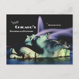 Cartão Postal Buckingham Fountain de Chicago