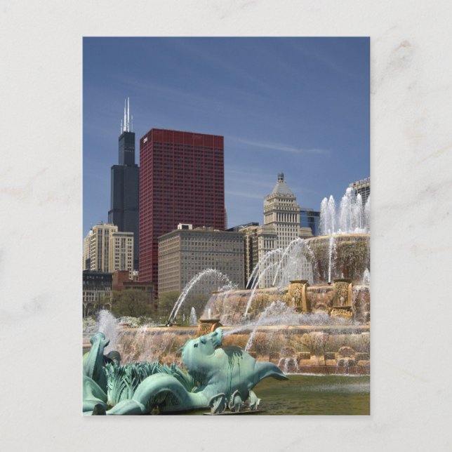 Cartão Postal Buckingham Fountain, localizado em Grant Park, (Frente)
