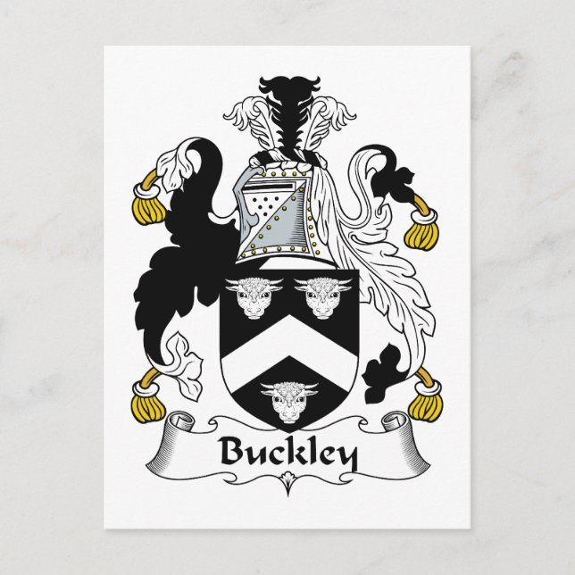 Cartão Postal Buckley Family Crest (Frente)