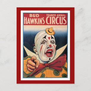 Cartão Postal Bud Hawkins Vintage Circus