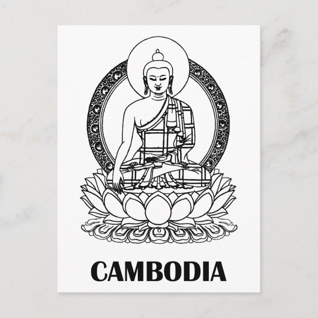 Cartão Postal Buda Camboja (Frente)