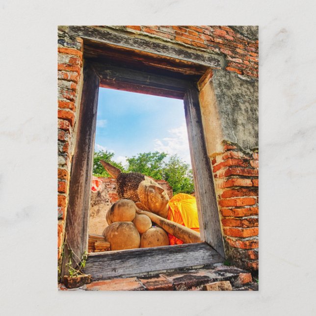Cartão Postal Buda deitado, Ayutthaya (Frente)