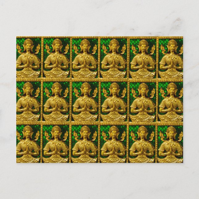 Cartão Postal buda sentado amigável (Frente)