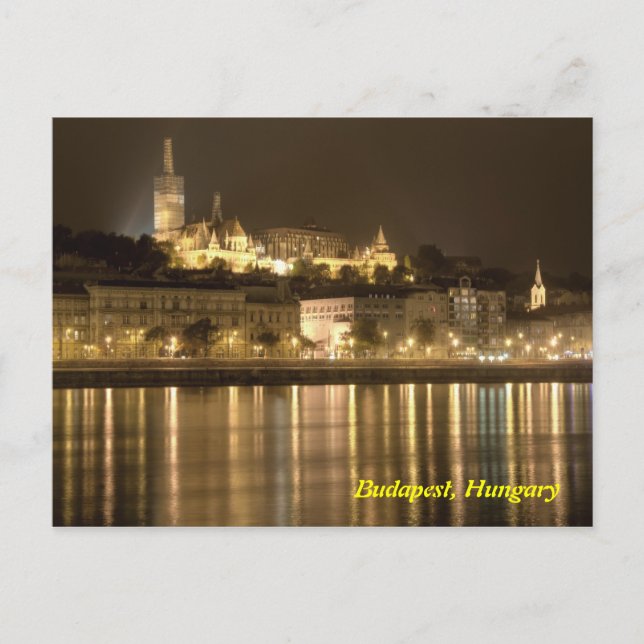 Cartão Postal budapest by night postcard (Frente)