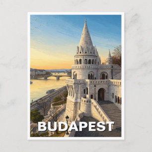 Cartão Postal Budapest Hungary Fish's Bastion Viagem