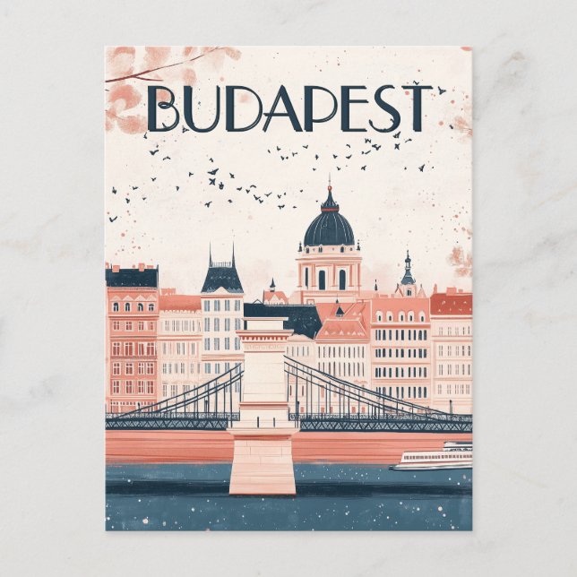 Cartão Postal Budapest Hungary Viagem (Frente)