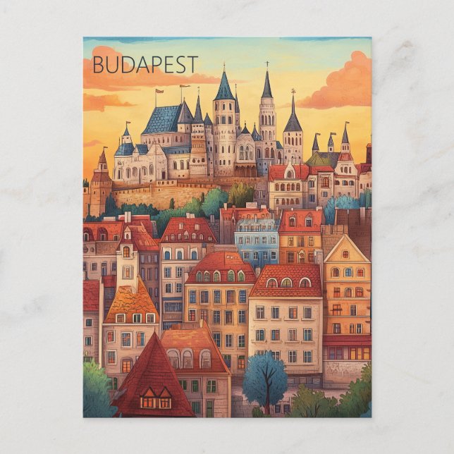 Cartão Postal Budapest Hungria (Frente)