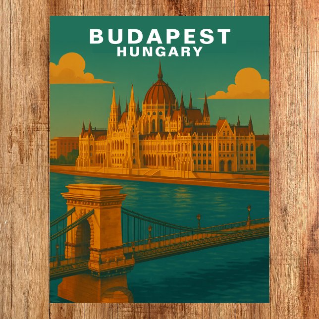 Cartão Postal Budapest, Hungria Arquitetura Ribeirinha Viagem (Budapest, Hungary Riverside Architecture Travel Postcard)