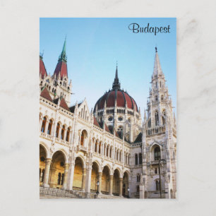 Cartão Postal Budapest Hungria Parlamento Edifício Foto Viagem