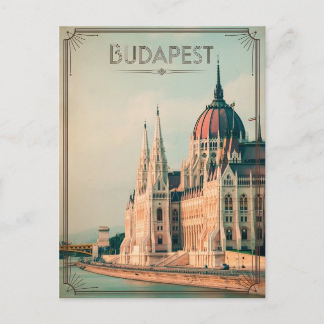 Cartão Postal Budapest vintage (Frente)