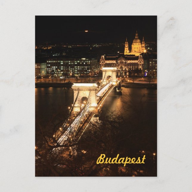 Cartão Postal Budapeste à noite (Frente)