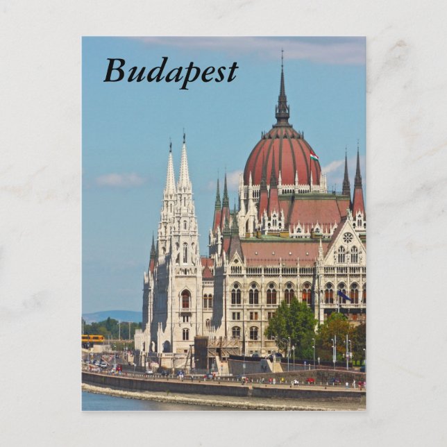 Cartão Postal Budapeste, o edifício do Parlamento, Budapeste (Frente)