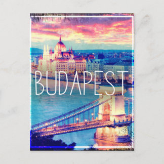 Cartão Postal Budapeste, poster vintage
