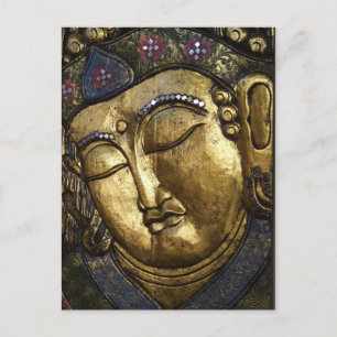 Cartão Postal Buddha Dormindo Meditando Olhos De Rezação Fechado