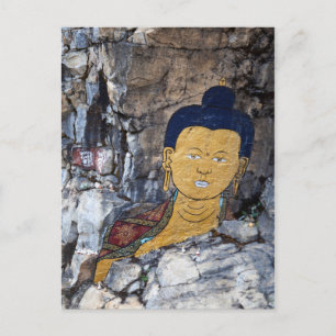 Cartão Postal Buddha Rock Painting