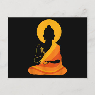 Cartão Postal Buddha YingYang Zen Yoga, relaxe, aproveite a vida