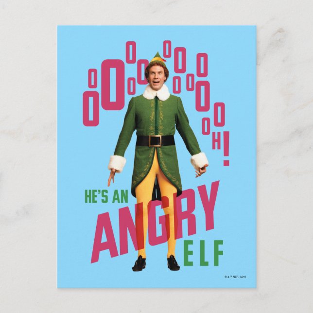 Cartão Postal Buddy the Elf | He's an Angry Elf (Frente)