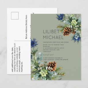 Cartão Postal BUDGET Blue Thiste Weds