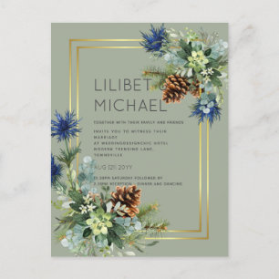 Cartão Postal BUDGET Blue Thistle Eucalyptus Wedgland
