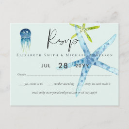 Cartão Postal BUDGET Sealife Beach Ocean Weding