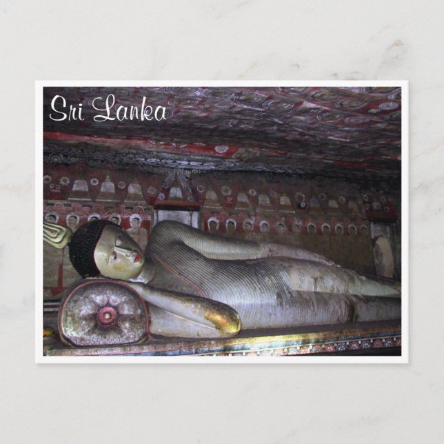 Cartão Postal budista da caverna de dambulla (Frente)