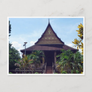 Cartão Postal budista templo laos