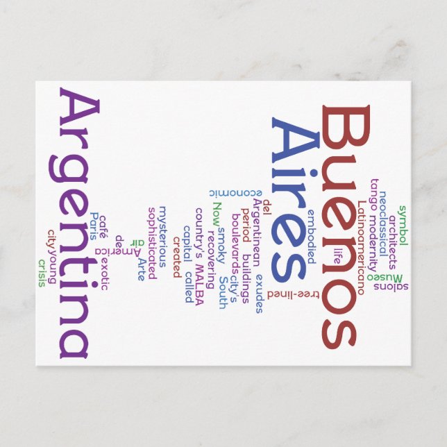 Cartão Postal Buenos Aires (Frente)