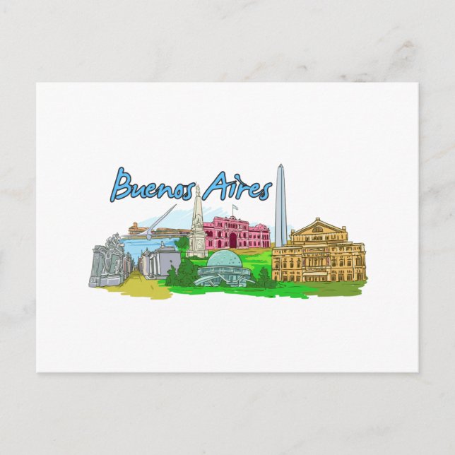 Cartão Postal Buenos Aires - Argentina (Frente)