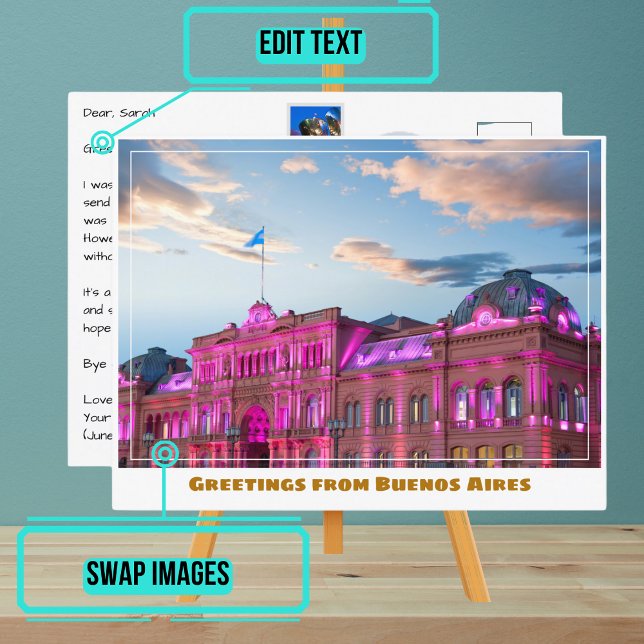 Cartão Postal Buenos Aires Argentina com a Casa Rosada (Please enjoy our design and see the others in the collection.)