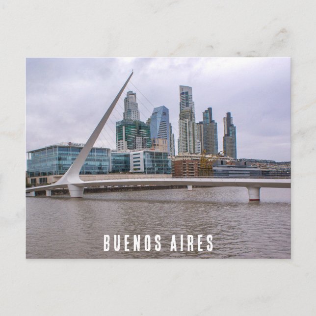 Cartão Postal Buenos Aires, Argentina, Puente de la Mujer (Frente)