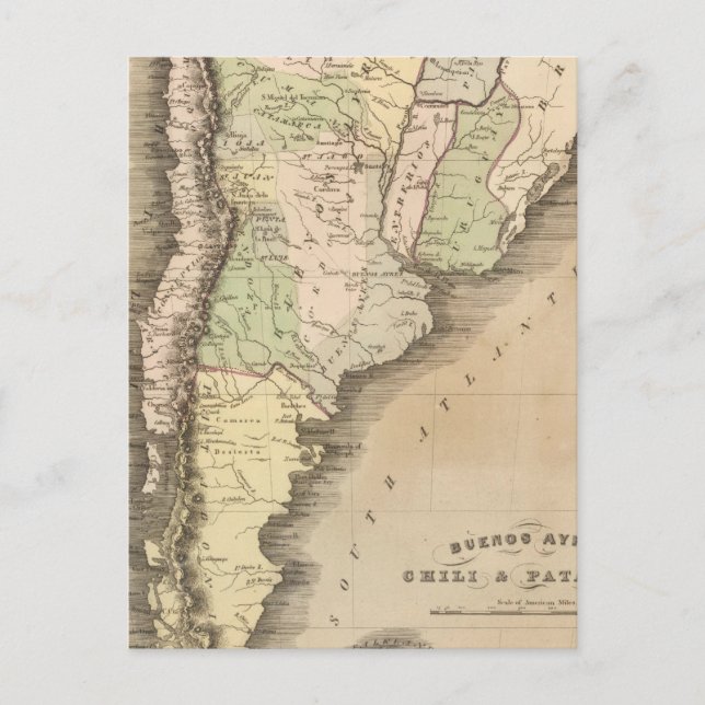 Cartão Postal Buenos Aires, Chile e Patagônia (Frente)