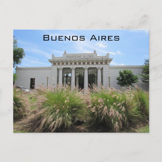 Cartão Postal buenos aires la recoleta (Frente)