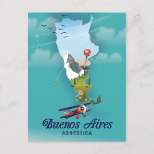 Cartão Postal Buenos Aires, poster de viagens da Argentina