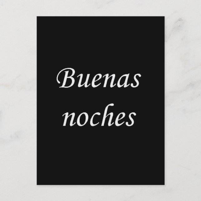 CARTÃO POSTAL BUENOS NOCHES GOODNOHT LÍNGUA ESPANHOLA DESEJA EX (Frente)