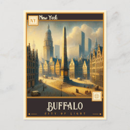 Cartão Postal Búfalo, Nova York | Vintage