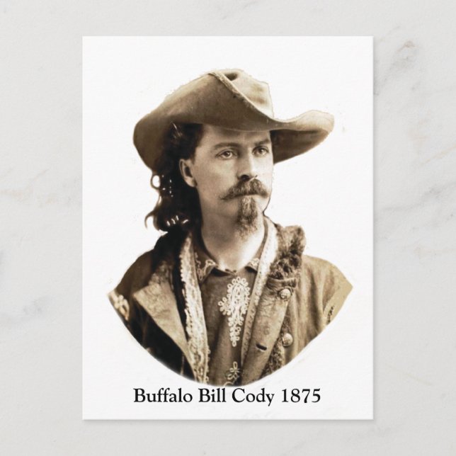 Cartão Postal Buffalo Bill Cody 1875 (Frente)