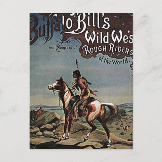Cartão Postal Buffalo Bills Wild West Show (Frente)