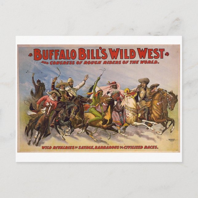 Cartão Postal Buffalo Bills Wild West Show (Frente)