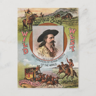 Cartão Postal Buffalo Bills Wild West Show 1893 Vintage Ad