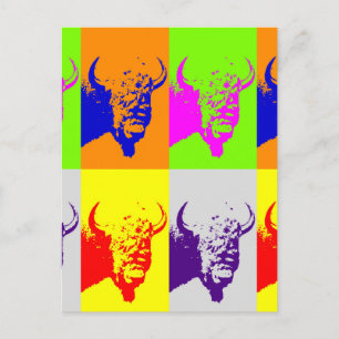 Cartão Postal Buffalo de Pop de 4 cores