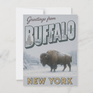 Cartão Postal Buffalo New York Winter