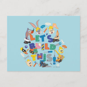 Cartão Postal BUGS BUNNY BUILDERS™  Colagem "Vamos Construir Ist