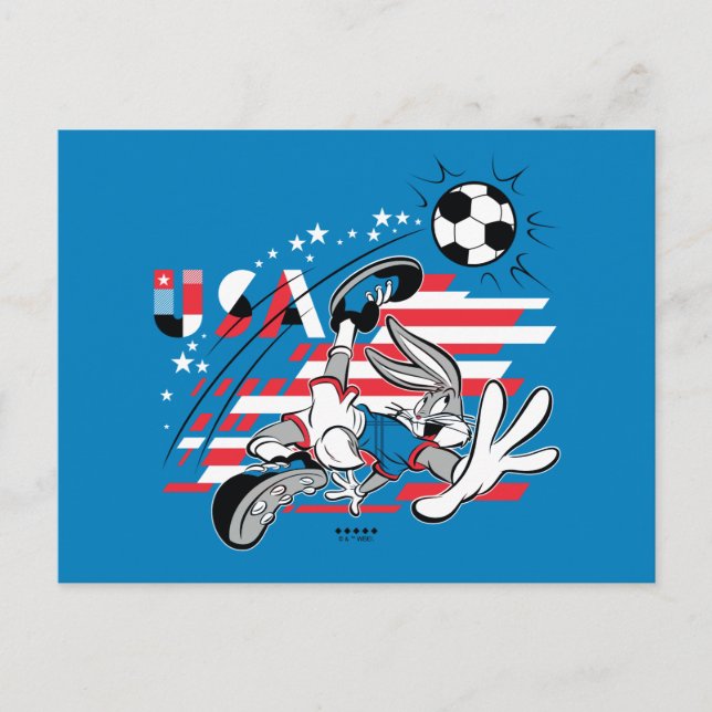 Cartão Postal BUGS BUNNY™ Team USA Soccer Graphic (Frente)