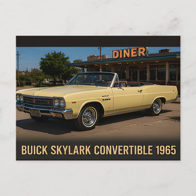 Cartão Postal Buick Skylark Conversível 1965 (Frente)