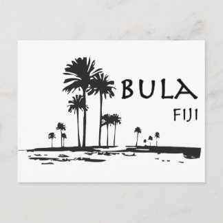 Cartão Postal Bula Fiji Palm Tree Graphic