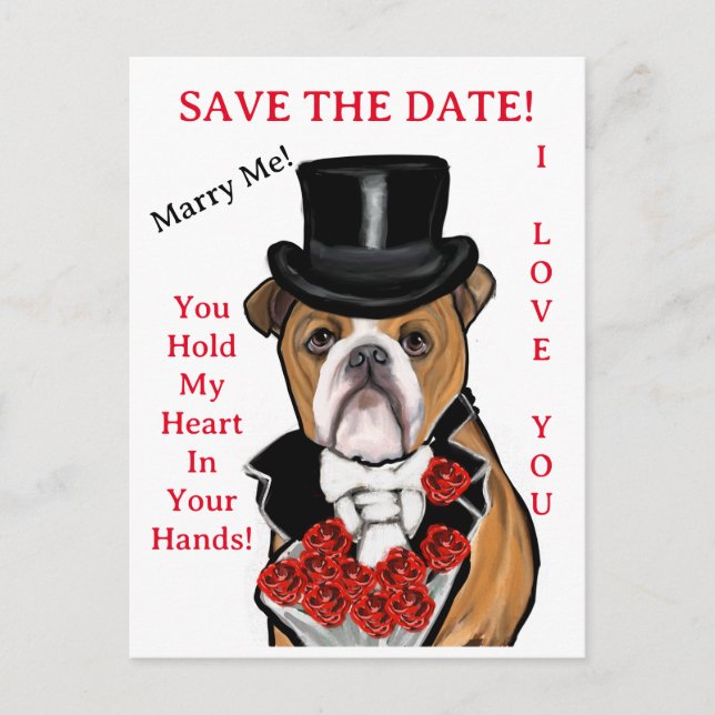 Cartão Postal Buldogue (Frente)