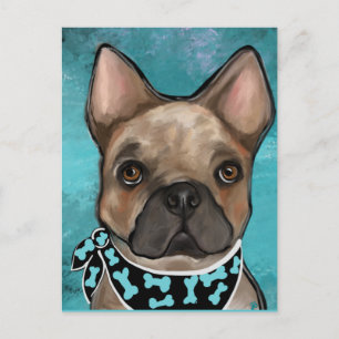 CARTÃO POSTAL BULDOGUE FRANCÊS        
